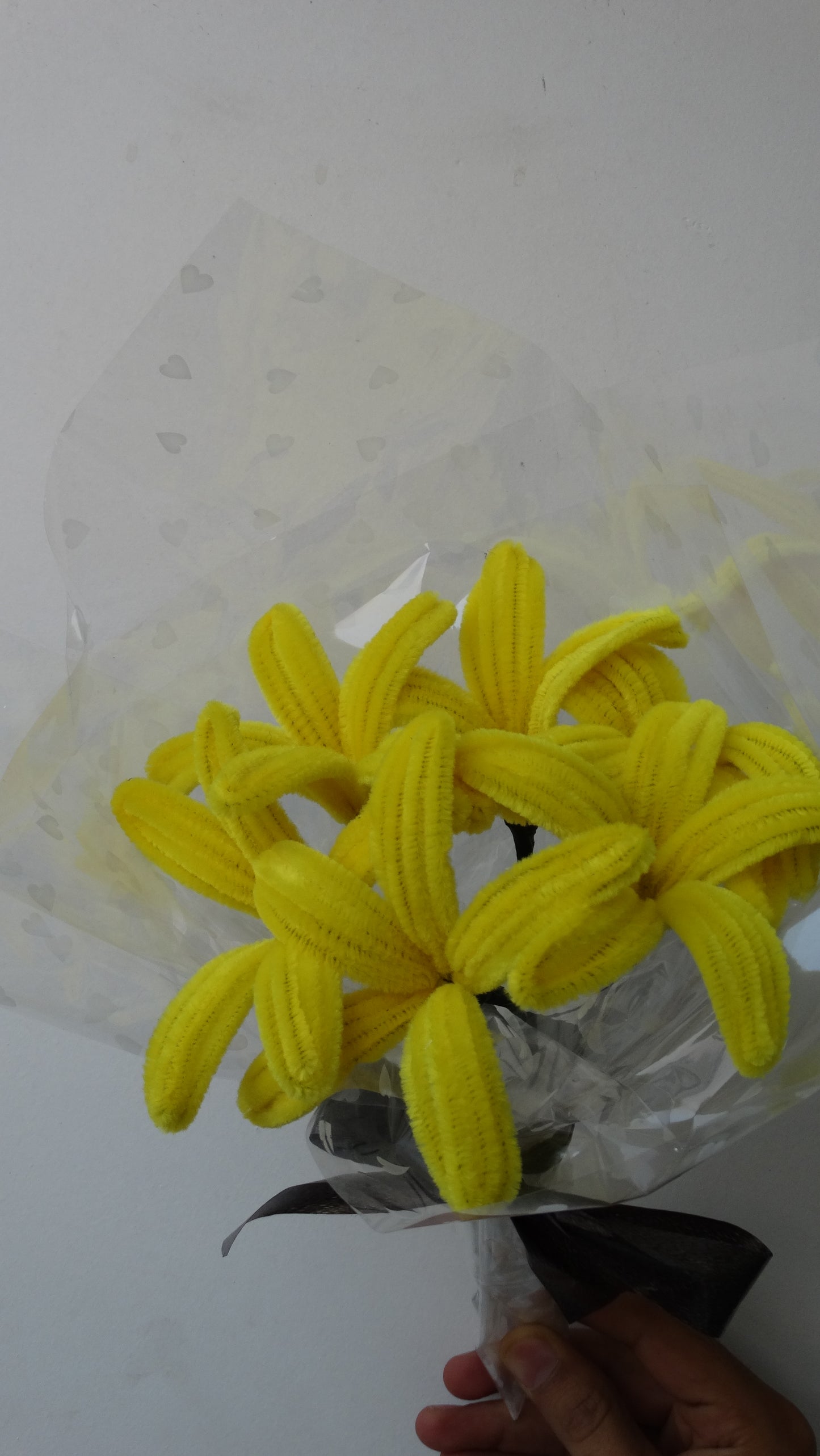 Blooming Bliss Yellow Chenille Flower Bouquet | Small size | 6