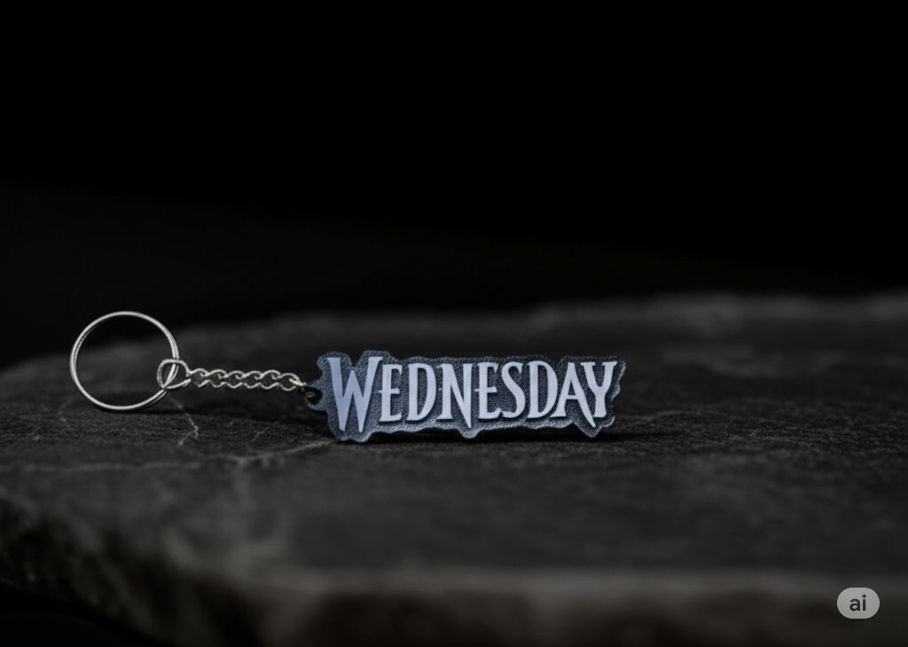 "Wednesday" Day-of-the-Week 1 Keychain - Durable & Stylish