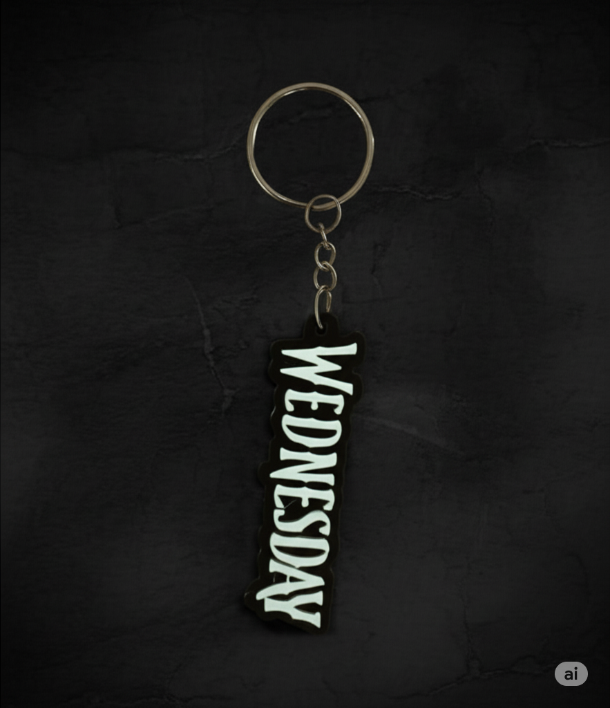 "Wednesday" Day-of-the-Week 1 Keychain - Durable & Stylish