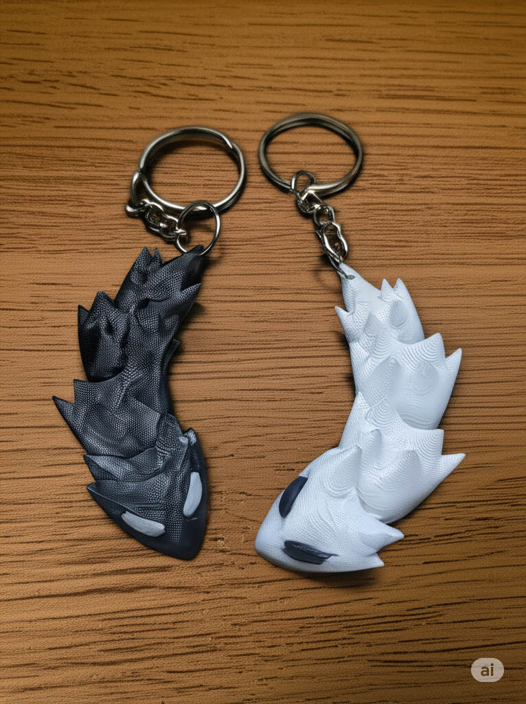 Mystical Dragon Head 2 Keychains