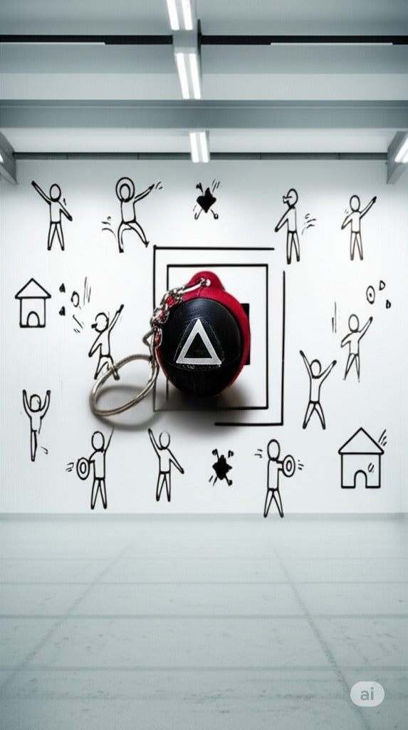 Squid Game Triangle 1 Keychain - Iconic & Stylish