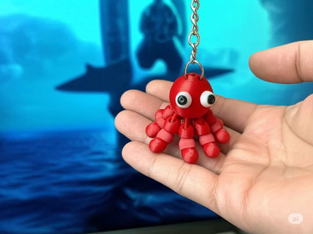 Flexi-Octopus 1 Keychain