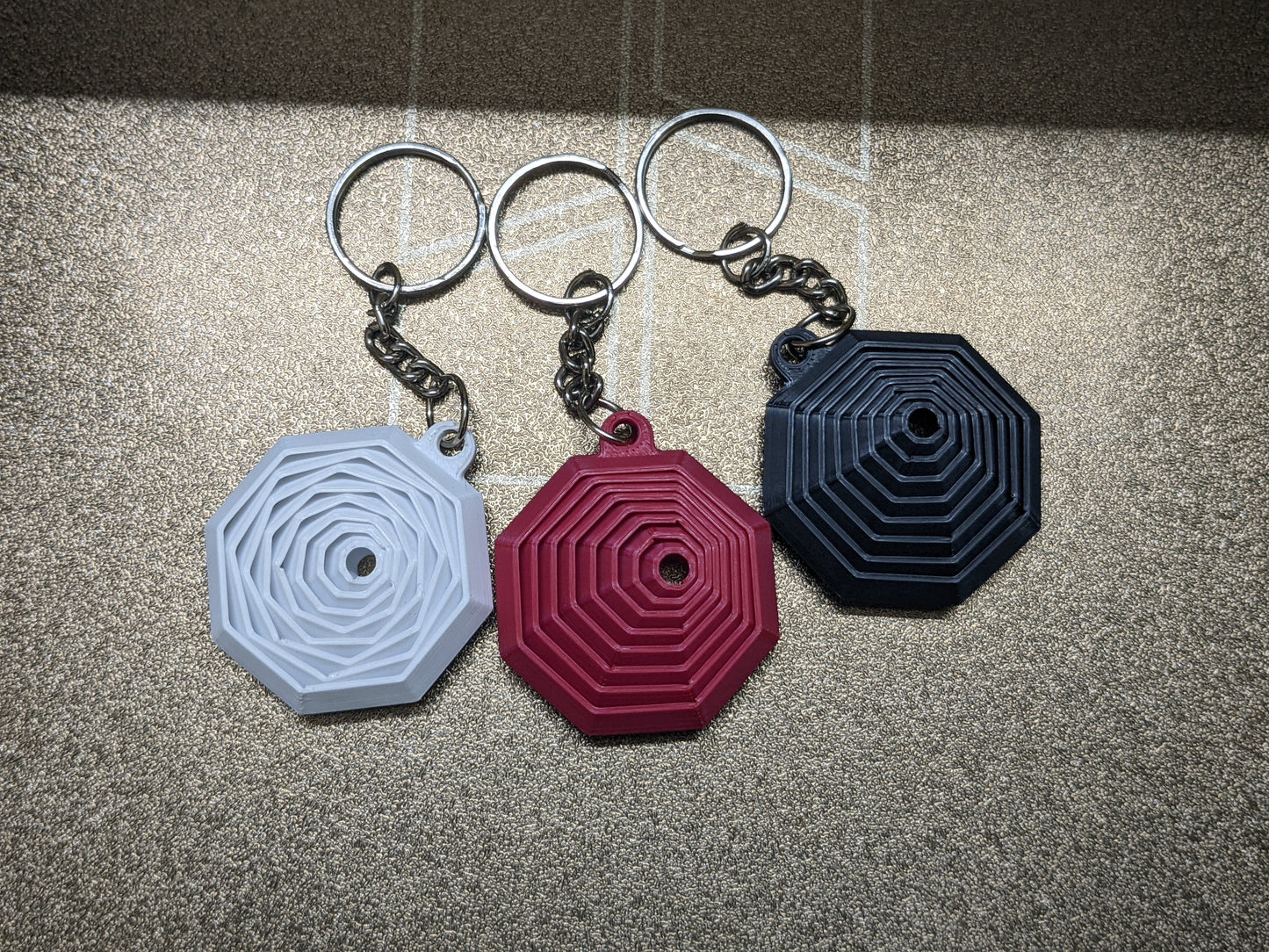 Hexagonal Fidget 3 Keychains