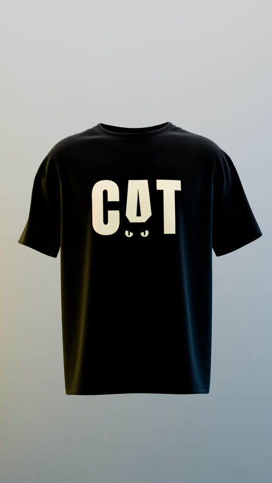 Minimalist Black Cat T-Shirt (Unisex)