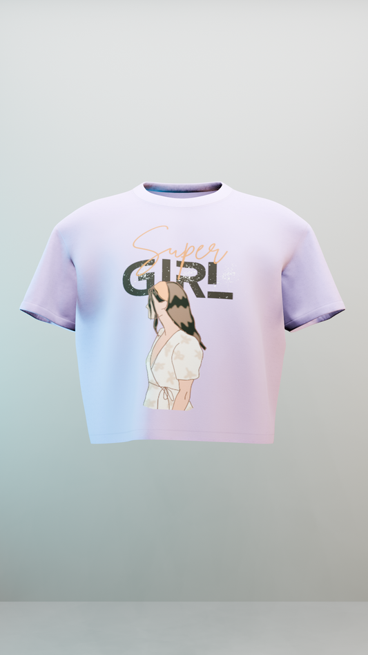 Super Girl Graphic Crop top