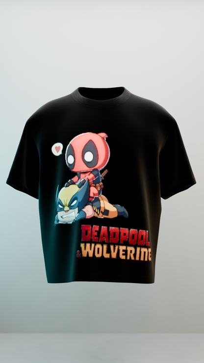 Deadpool and Wolverine Ride Together Regular Fit T-shirt