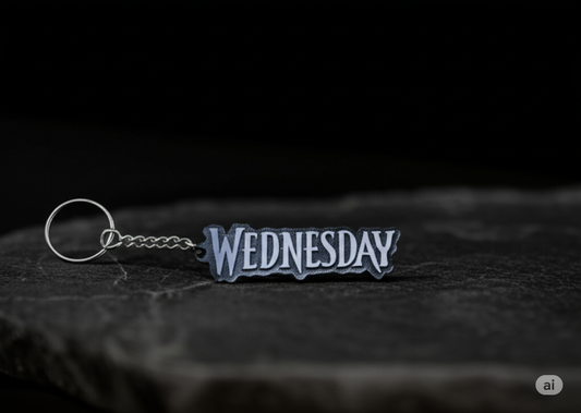 "Wednesday" Day-of-the-Week 1 Keychain - Durable & Stylish
