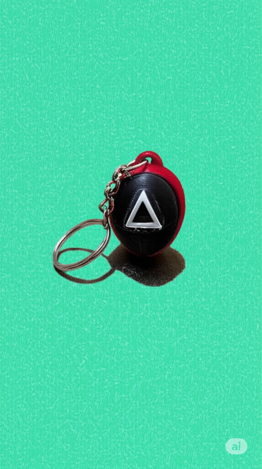 Squid Game Triangle 1 Keychain - Iconic & Stylish