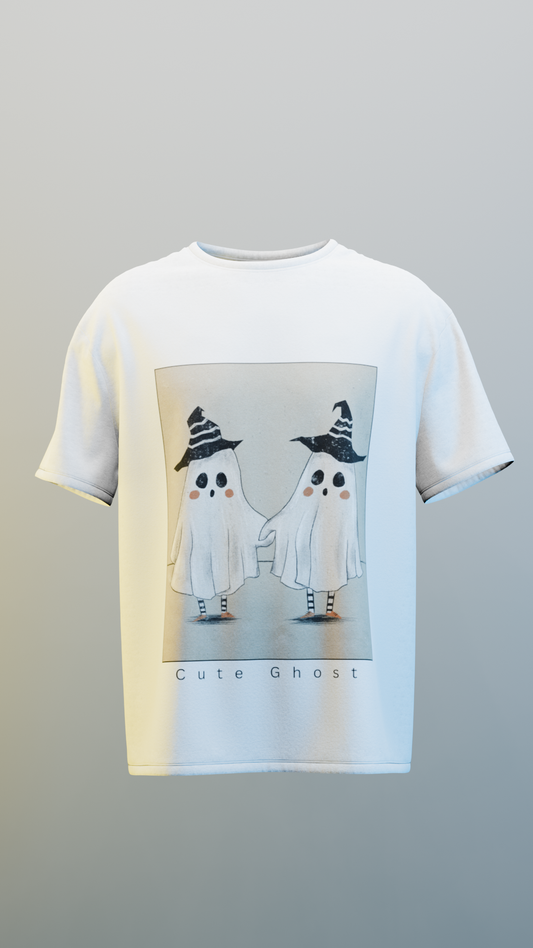 Boo! Happy Haunting Ghost White T-Shirt