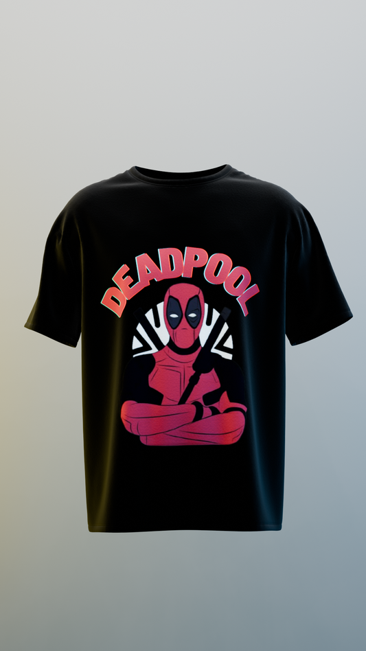 Deadpool Hand Folded Black T-Shirt