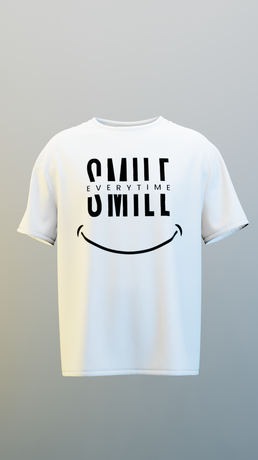 Positive Vibes Smiley White T-shirt