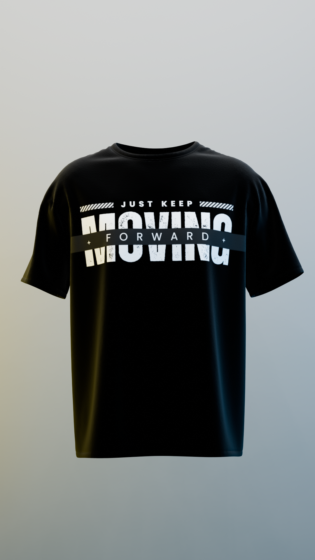 "Just Keep Moving Forward" Motivational regular fit T-Shirt