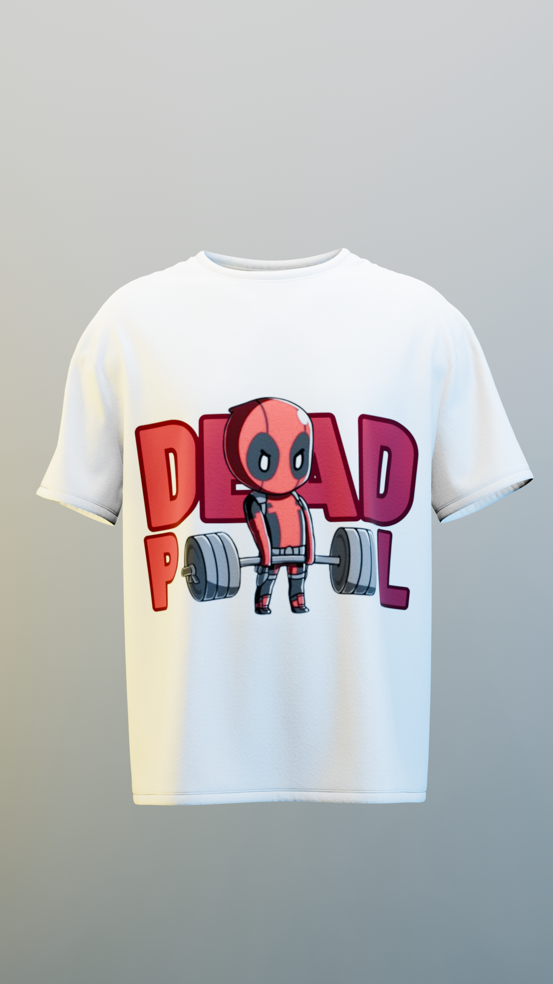 Deadpool Workout Buddy Graphic Black and White T-shirt