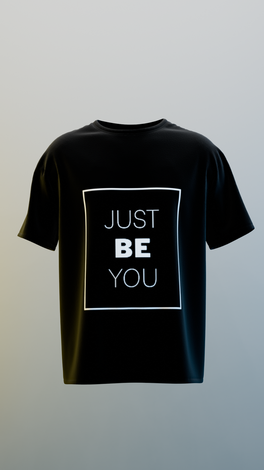 Just Be You - Inspirational Black Regular Fit T-Shirt