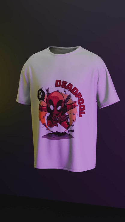 Deadpool Smash Graphic Black and White T-shirt