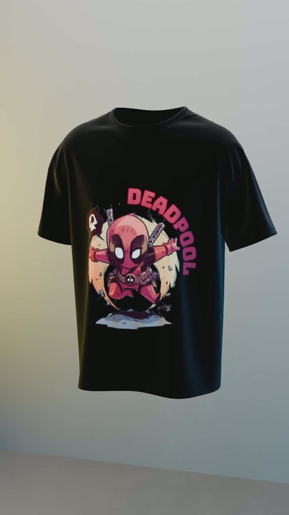 Deadpool Smash Graphic Black and White T-shirt