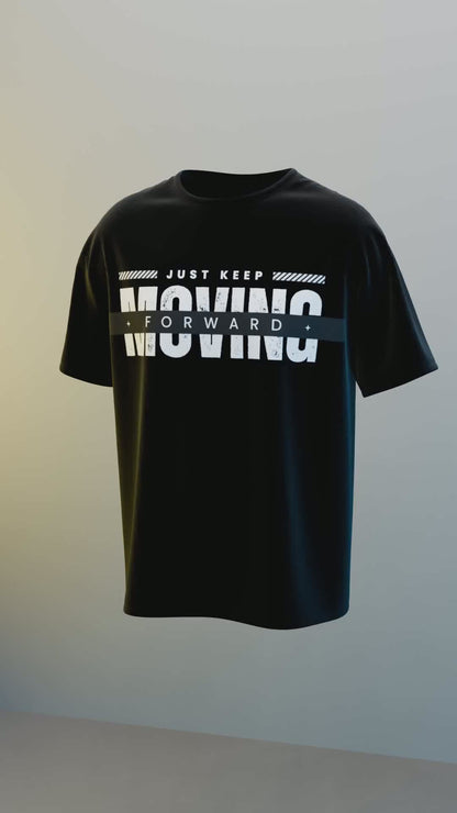 "Just Keep Moving Forward" Motivational regular fit T-Shirt