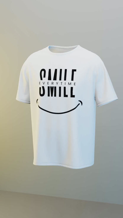 Positive Vibes Smiley White T-shirt