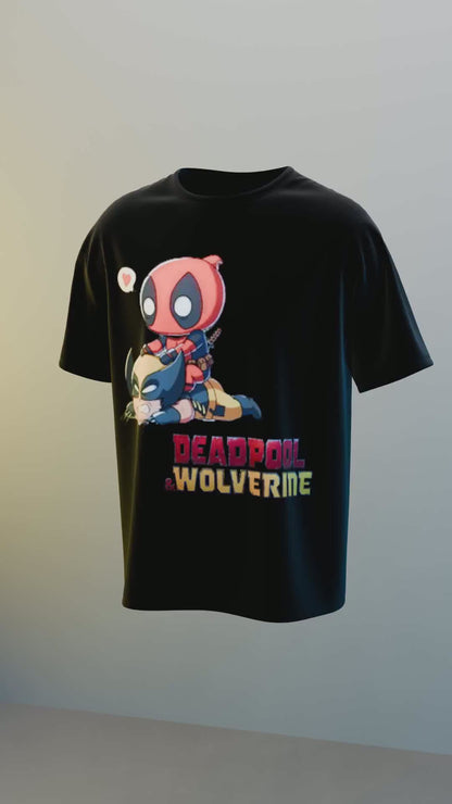 Deadpool and Wolverine Ride Together Regular Fit T-shirt