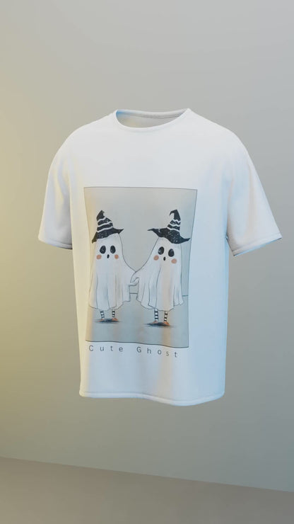 Boo! Happy Haunting Ghost White T-Shirt